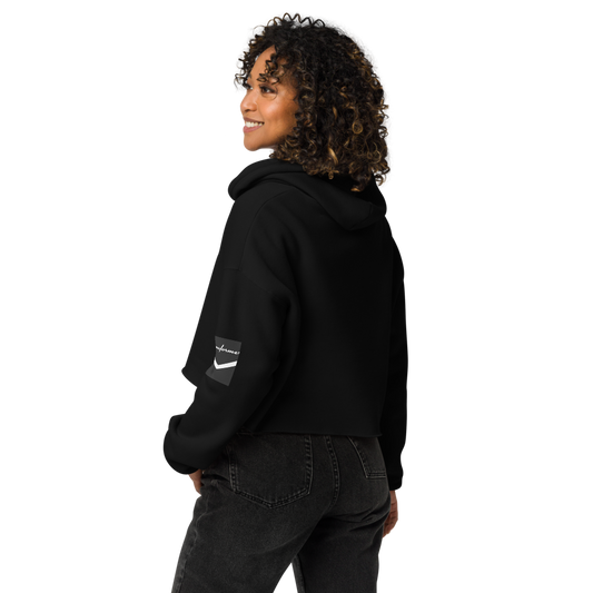 Crop Hoodie women's winter black red bibooc sportswear