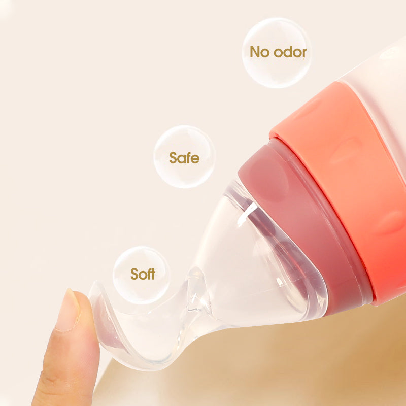 Silicone squeezy baby food feeder Perfect for travel & car rides