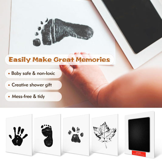 Baby Gift Sets DIY Hand And Footprint Kit Ink Pads Photo Frame Handprint Toddlers Souvenir Accessories Safe Clean Baby Shower Gift  Newborn