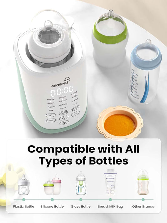 Grownsy Nutri Bottle Warmer with Innovative Auto-Lift Feature, 10-in-1 Fast Baby Bottle Warmer  for All Bottles