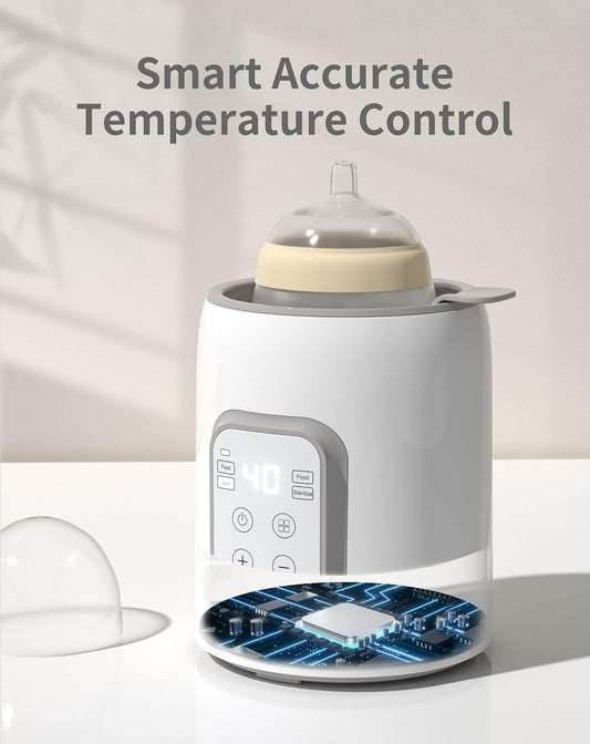 Bottle Warmer, Grownsy 8-in-1 with Timer, Temperature Control