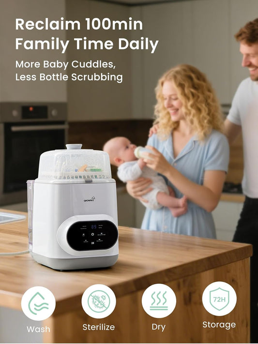 Baby Bottle Washer  sterilizes, dries for Bottles, Pump Parts & Baby Essentials