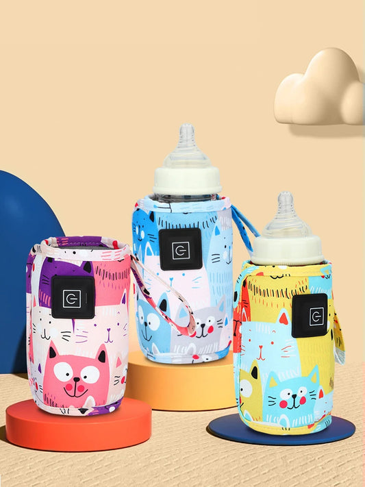 USB Milk Water Warmer, Travel Stroller Insulated Bag, Nursing Bottle Heater, Portable Bottle Feeding Warmer