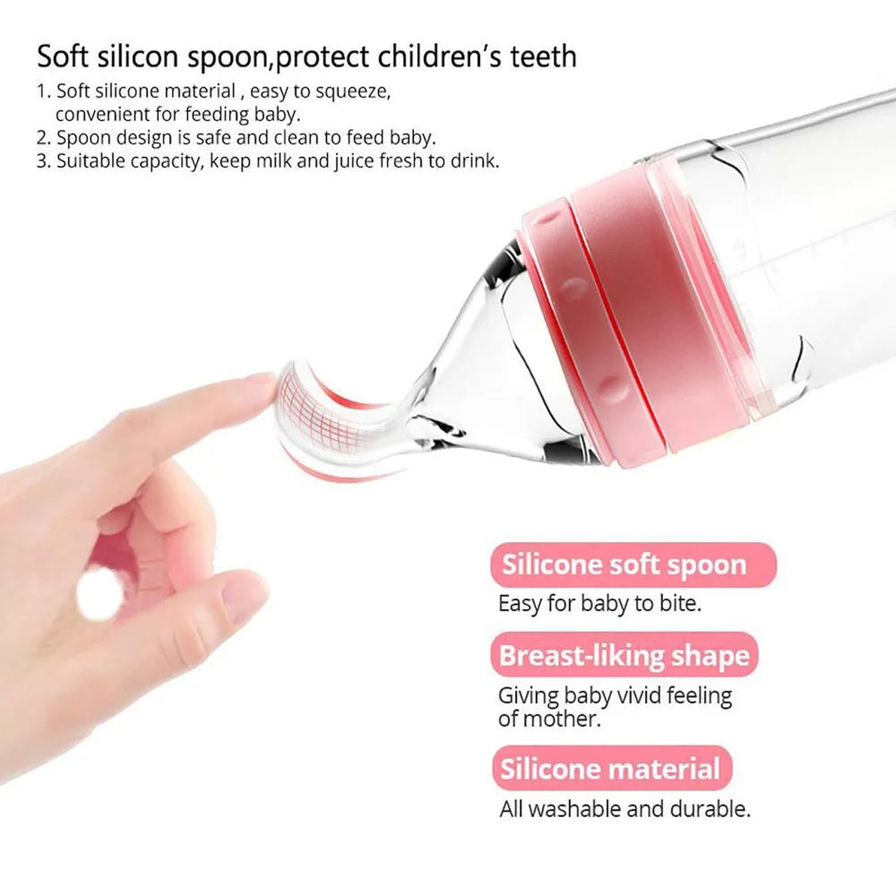 Silicone squeezy baby food feeder Perfect for travel & car rides