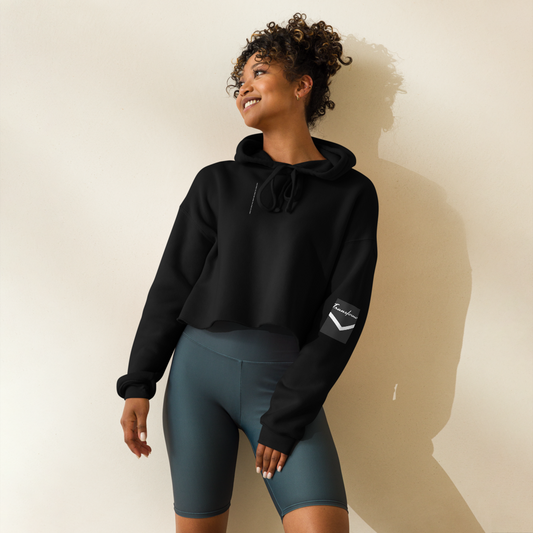 Crop Hoodie women's winter   black red bibooc sportswear